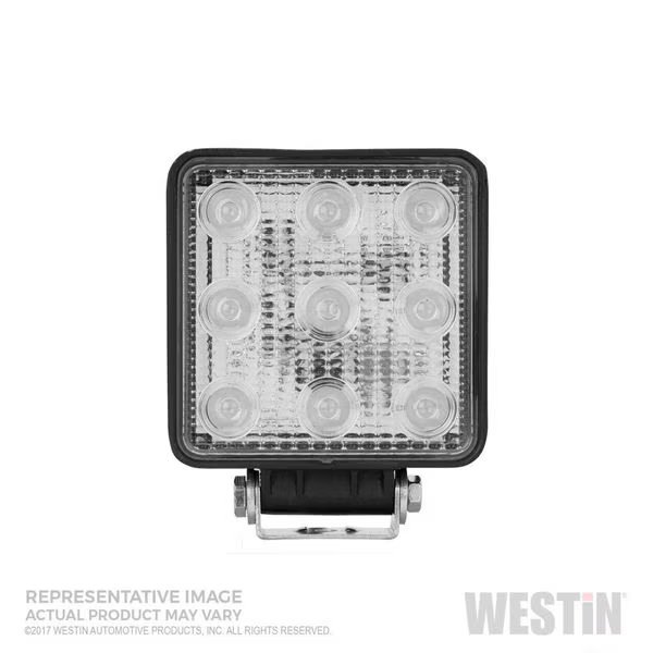 LED WORK LIGHT SQUARE 4.6IN X 5.3IN FLOOD W/3W EPISTAR, Westin Automotive, Mfr#: 09-12211B